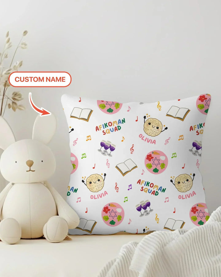 Custom Name Passover Afikoman Squad Pillow Case