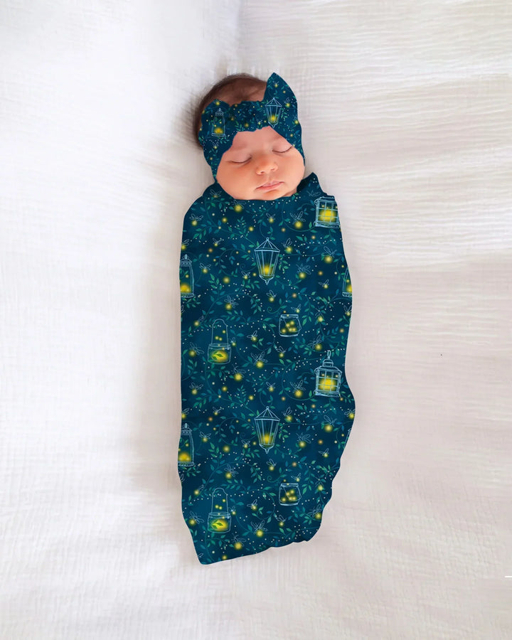 Firefly Evening Forest swaddle blanket