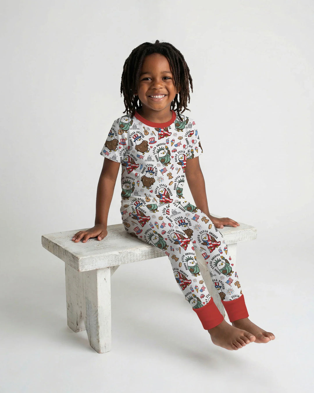 Zweiteiliges, kurzärmliges Pyjama-Set mit Marienkäfern