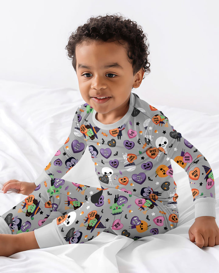 Boo Crew Monster Bamboo Two Piece Long Sleeve Pajama Set