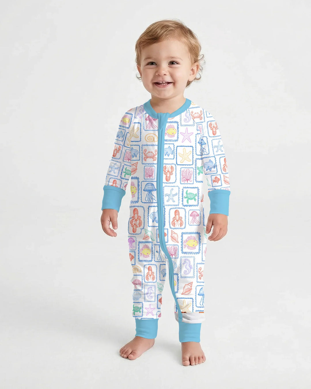 Coastal Treasures Family Matching Bamboo Convertible Zippy