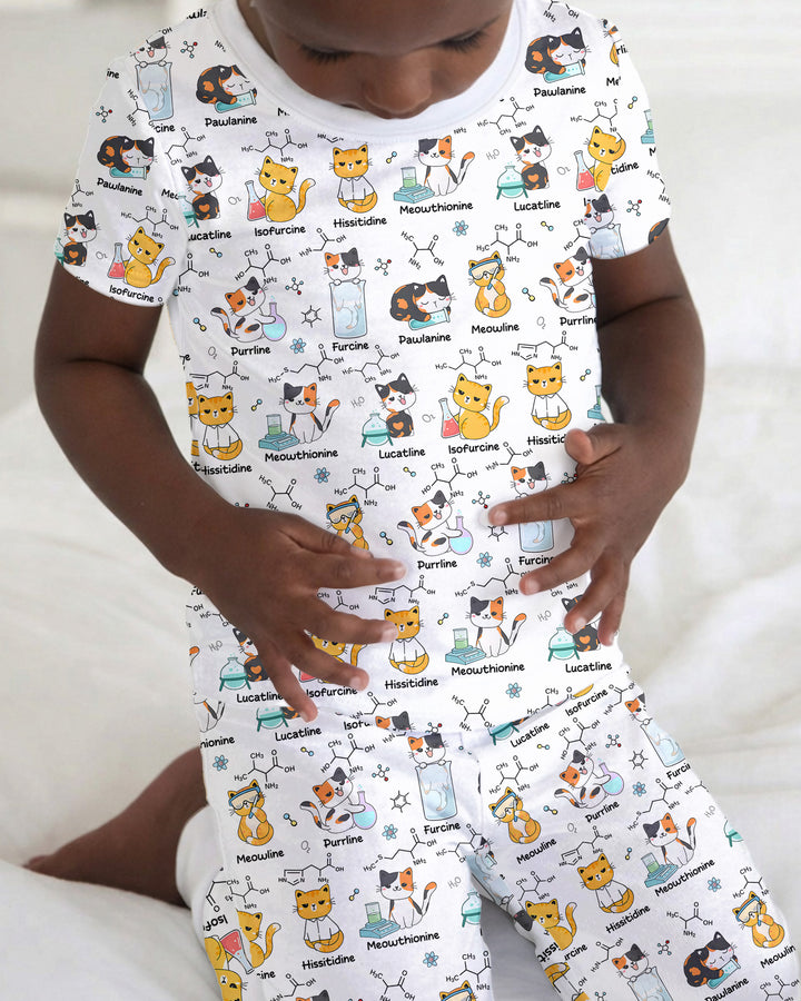 Biochemistry Cat Bamboo Two Piece Short Sleeve Pajama Set