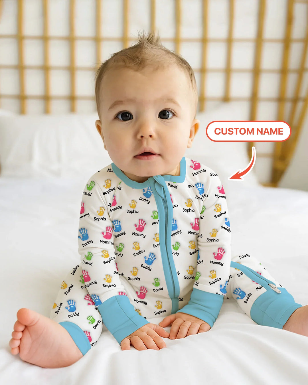 Gerippte Babykleidung mit individuellem Foto - Weich &amp; Skizzenhaft