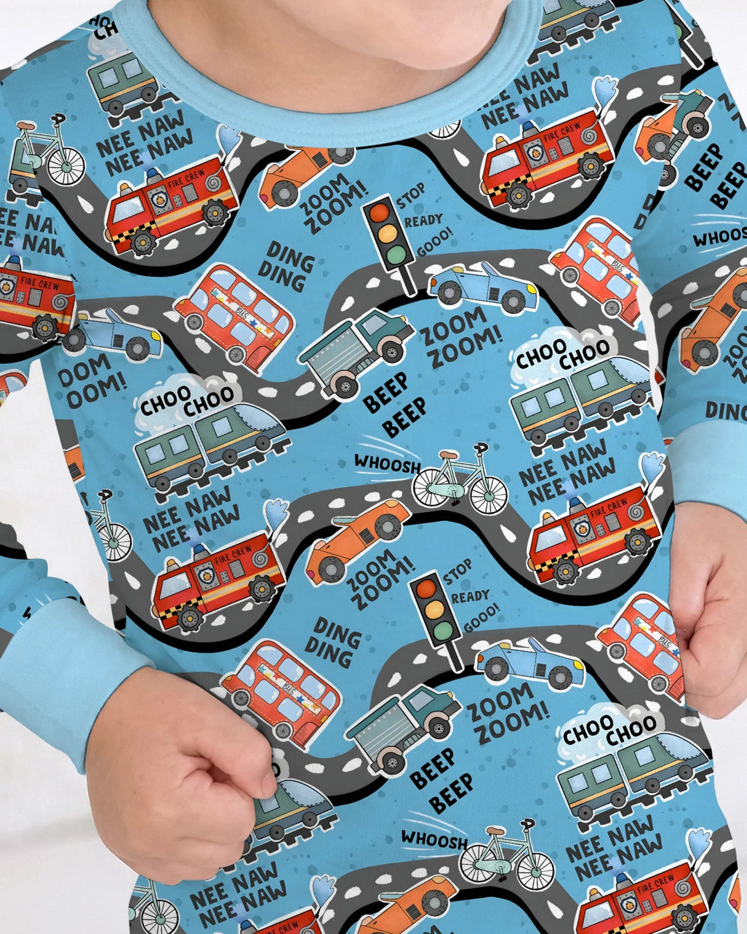 Zweiteiliges Langarm-Pyjama-Set mit Sommerfrüchten