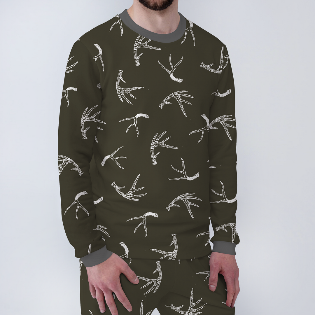 Antlers Minimalism Men's Pajama Set