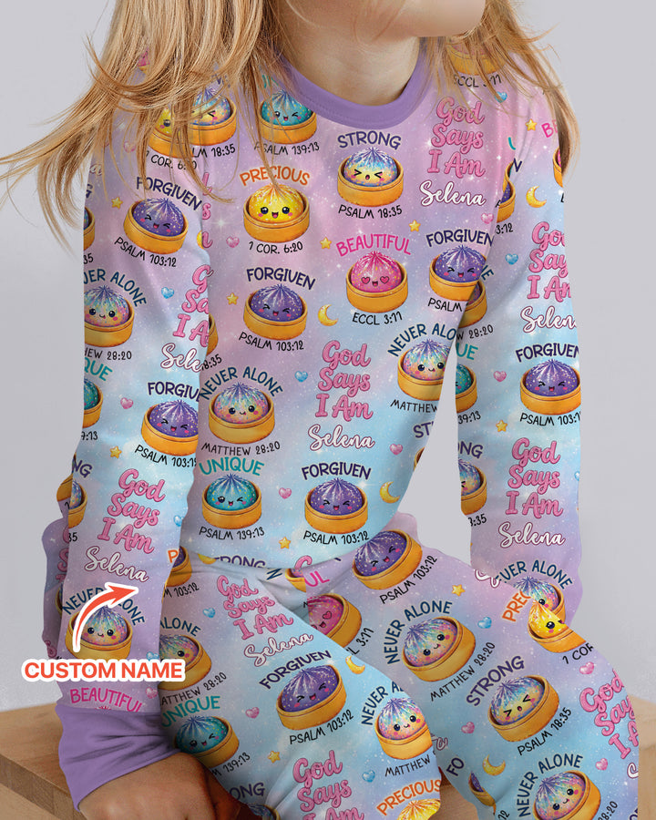 Zweiteiliges Langarm-Pyjama-Set mit Sommerfrüchten