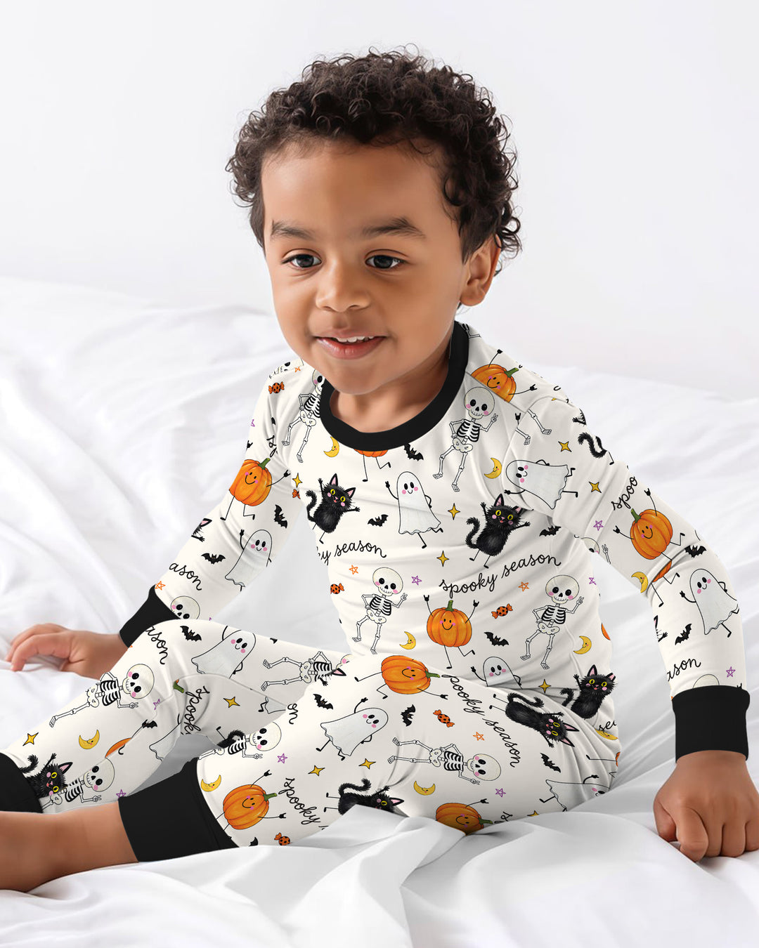 Conjunto de pijama de dos piezas de bambú con mangas largas, plantilla PERSONALIZADA