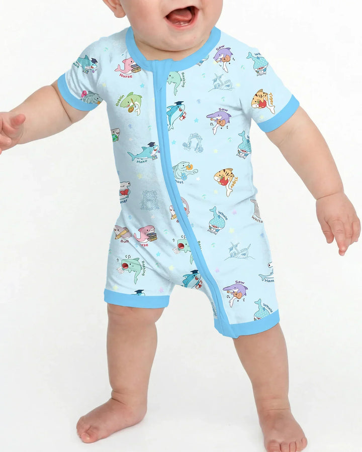 Shark School Bamboo Shorty Zippy