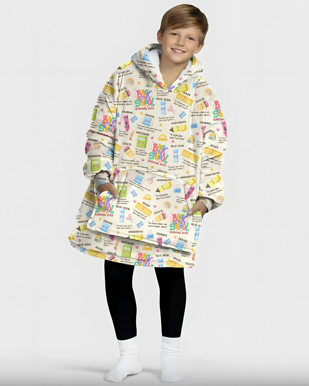 Back To School Survival Kit Bamboo Blanket Hoodie