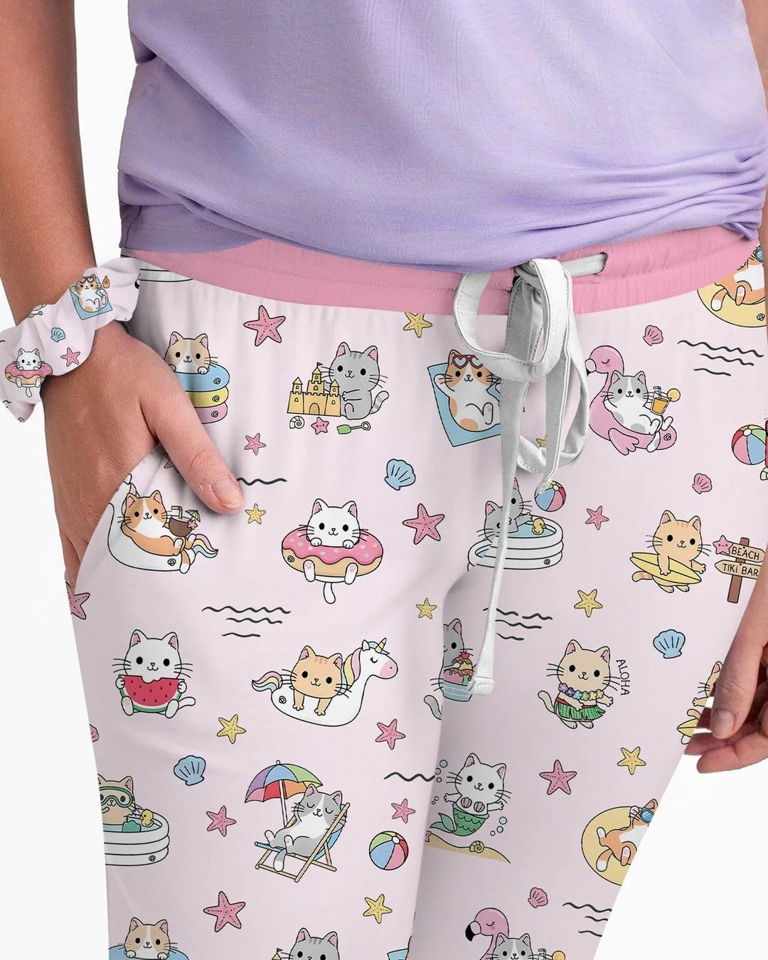 Plantilla de conjunto de pijama de mujer de bambú