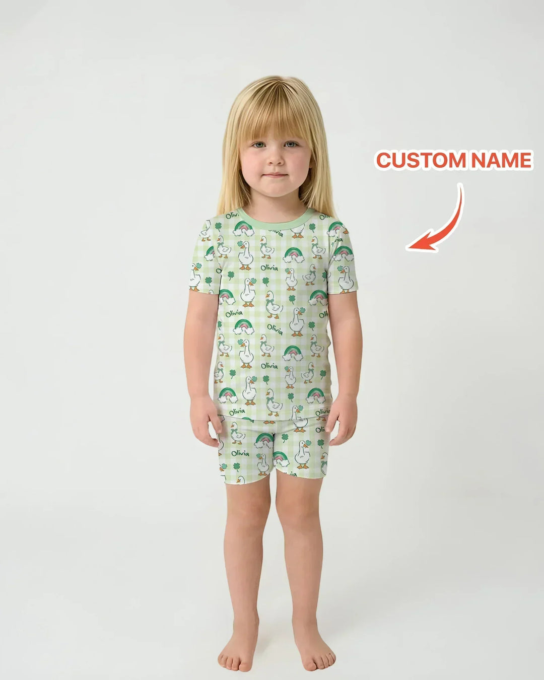 Zweiteiliges Pyjama-Set mit kurzen Ärmeln und Shorts im Sommer-Design