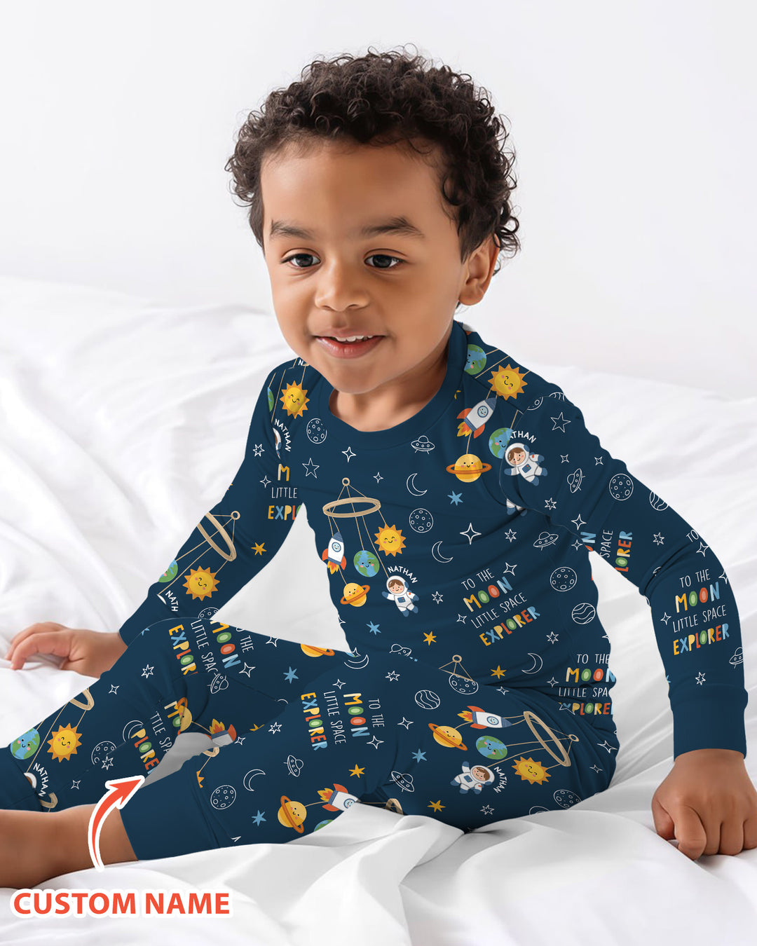 Zweiteiliges Langarm-Pyjama-Set mit Sommerfrüchten