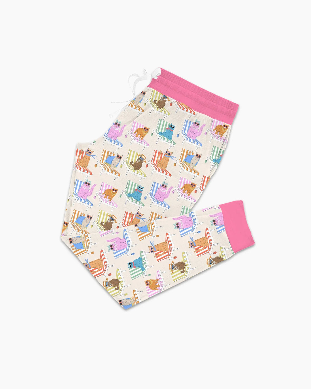 Meow Sunbathing Mommy & Me Matching Bamboo Women Pajama Set