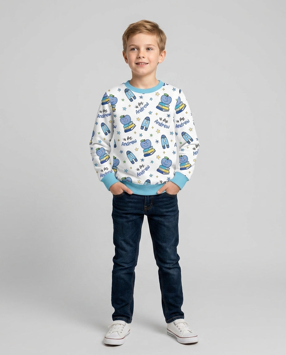Sudadera de cuello redondo de bambú con plantilla personalizada