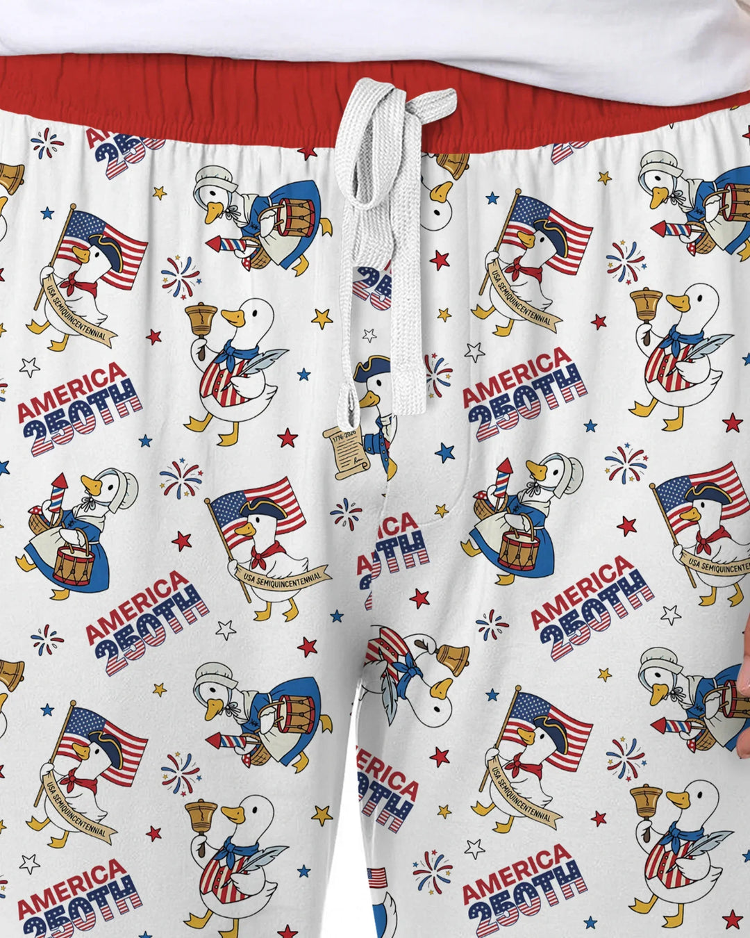 Patriotic Goose Celebrating 250 Years Bamboo Men's Pajama Set