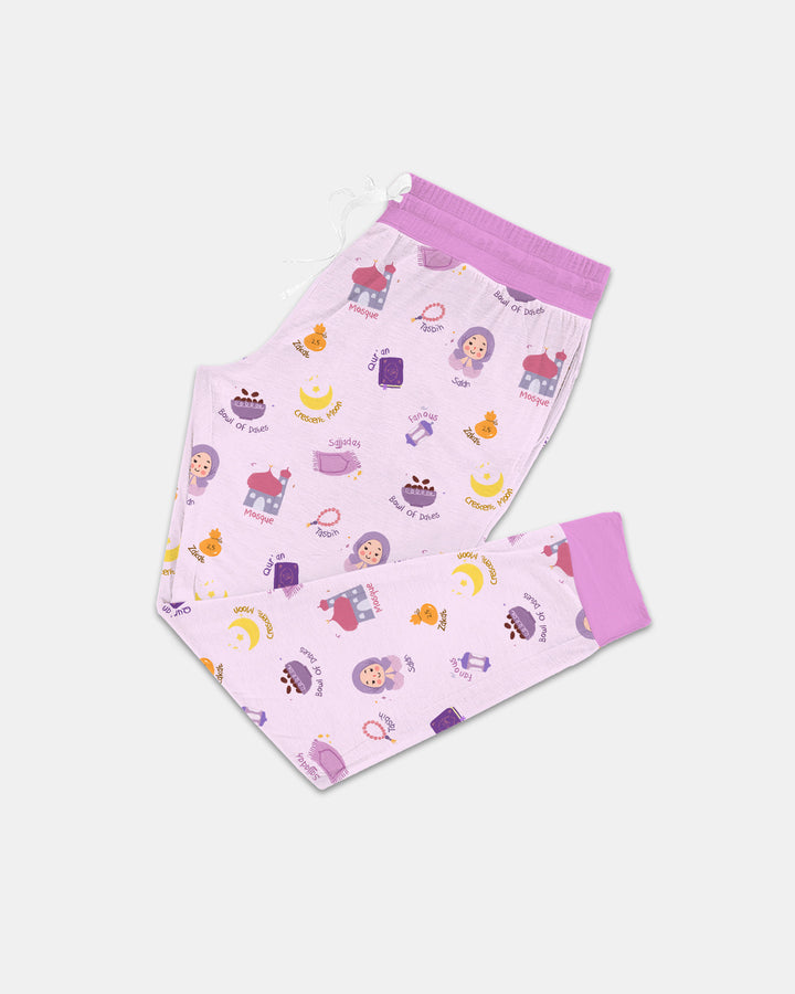 Cute Ramadhan Mubarak Women Pajama Set