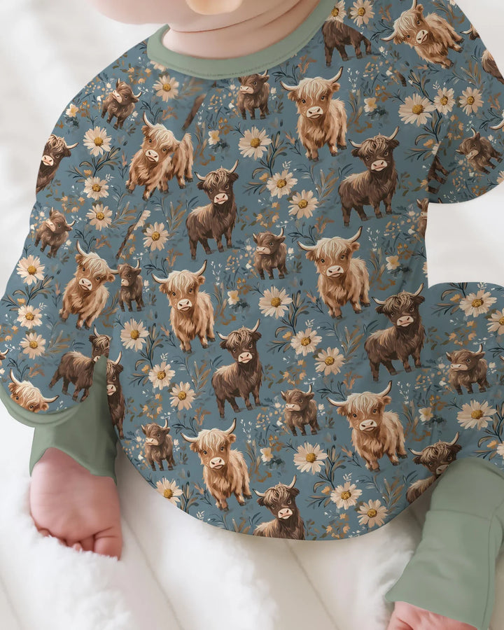 Gerippte Babykleidung mit individuellem Foto - Weich &amp; Skizzenhaft