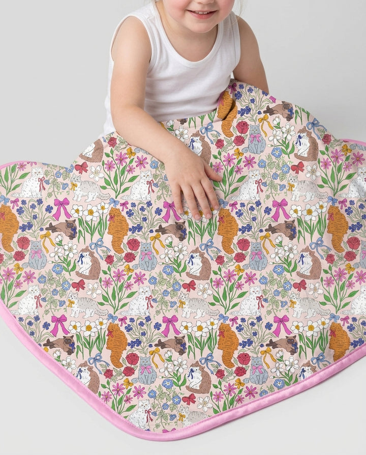 The Garden Cattery Mommy & Me Matching Bamboo Blanket