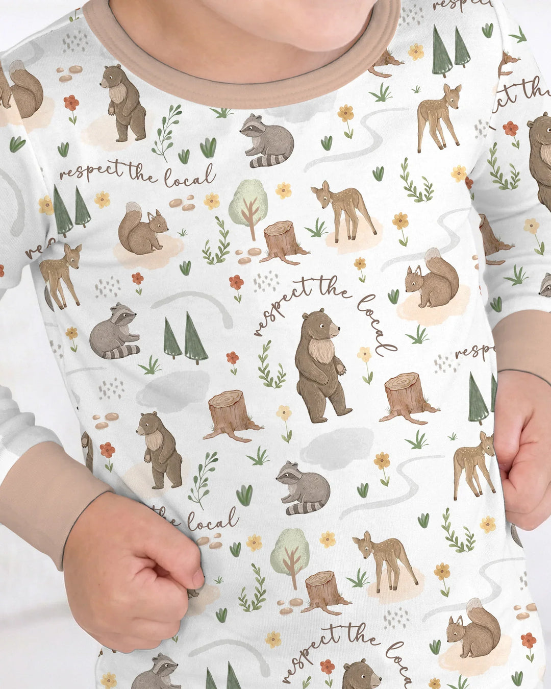 Respect The Local Bamboo Two Piece Long Sleeve Pajama Set