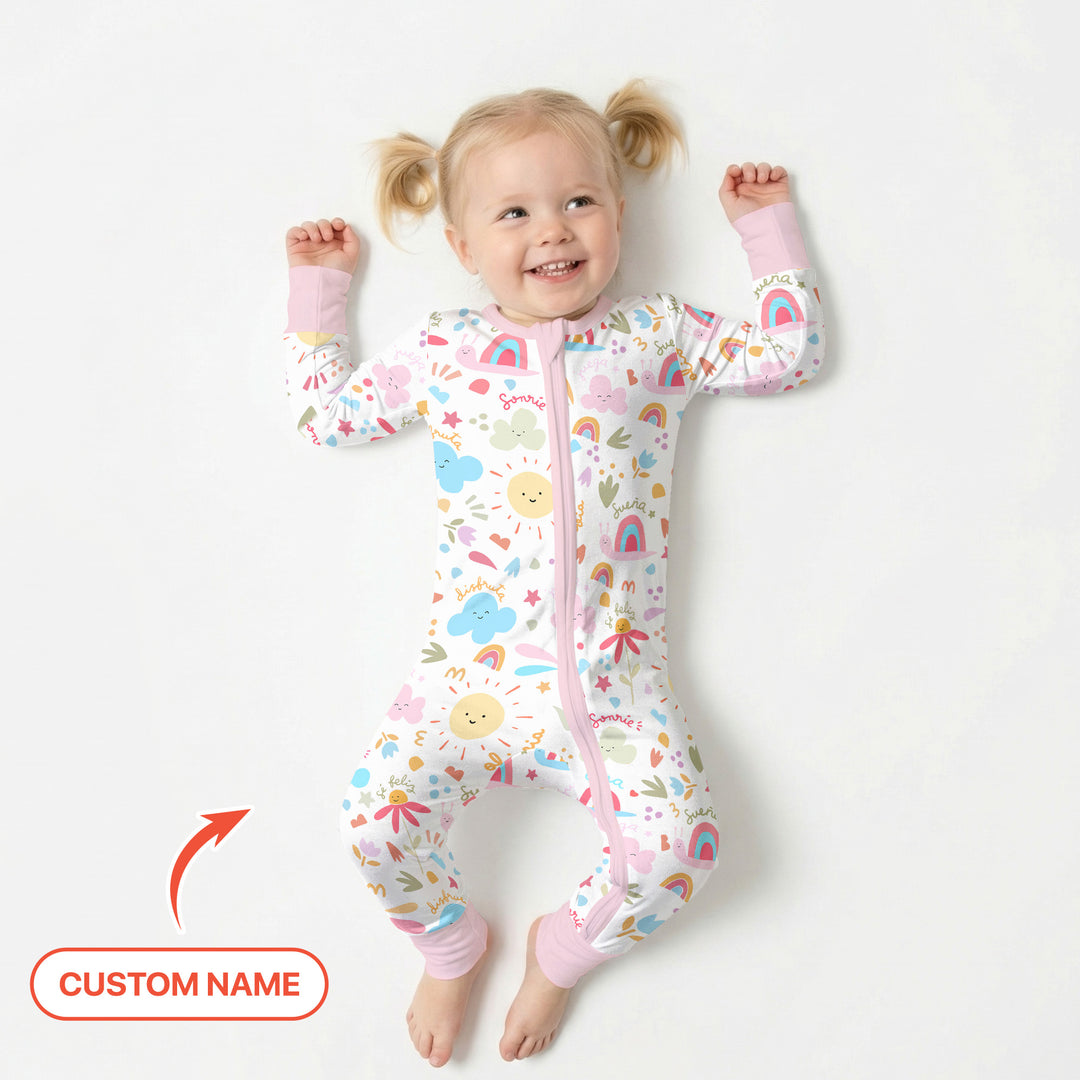 Custom Name Positive Spring Garden Convertible Zippy