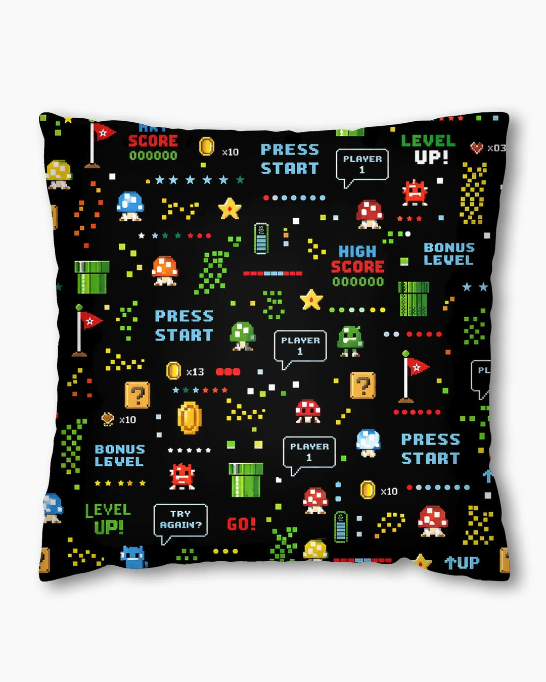 Pixel Game Lover Matching Bamboo Pillow Case