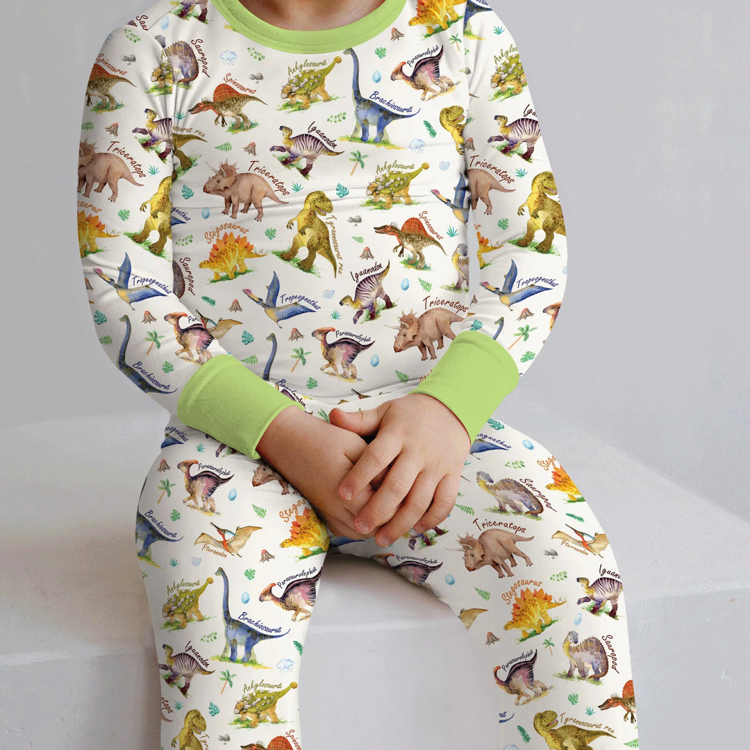 Dino Dreamland Two Piece Long Sleeve Pajama Set