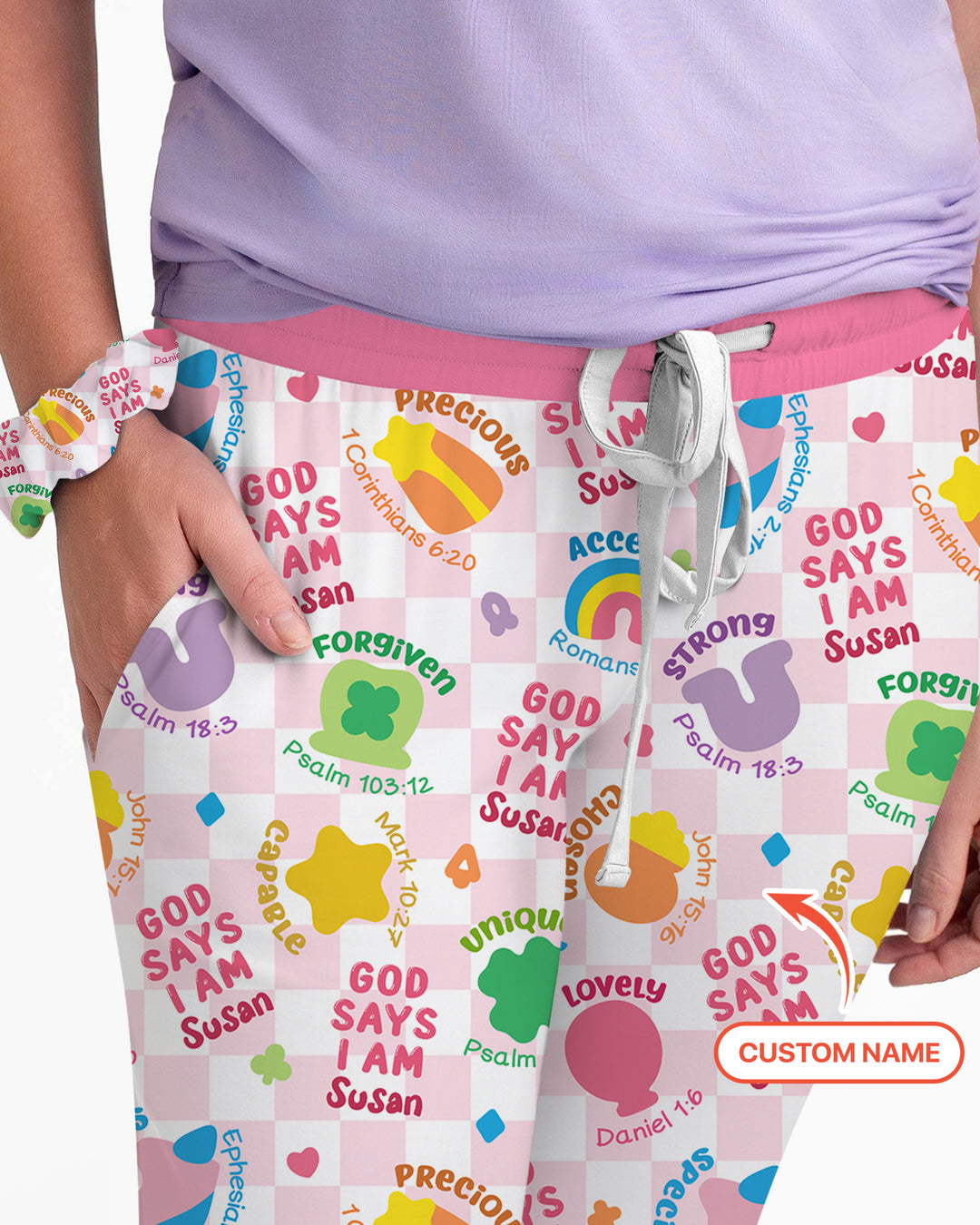 God Says I Am St. Patrick’s Day Custom Name Family Matching Women Pajama Set