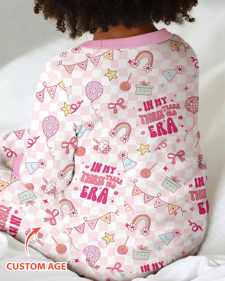 Personalized In My Birthday Era Bamboo Two Piece Long Sleeve Pajama Set