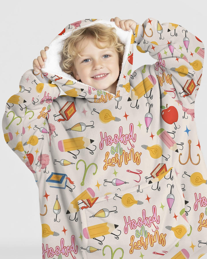 Hooked on Learning Bamboo Blanket Hoodie