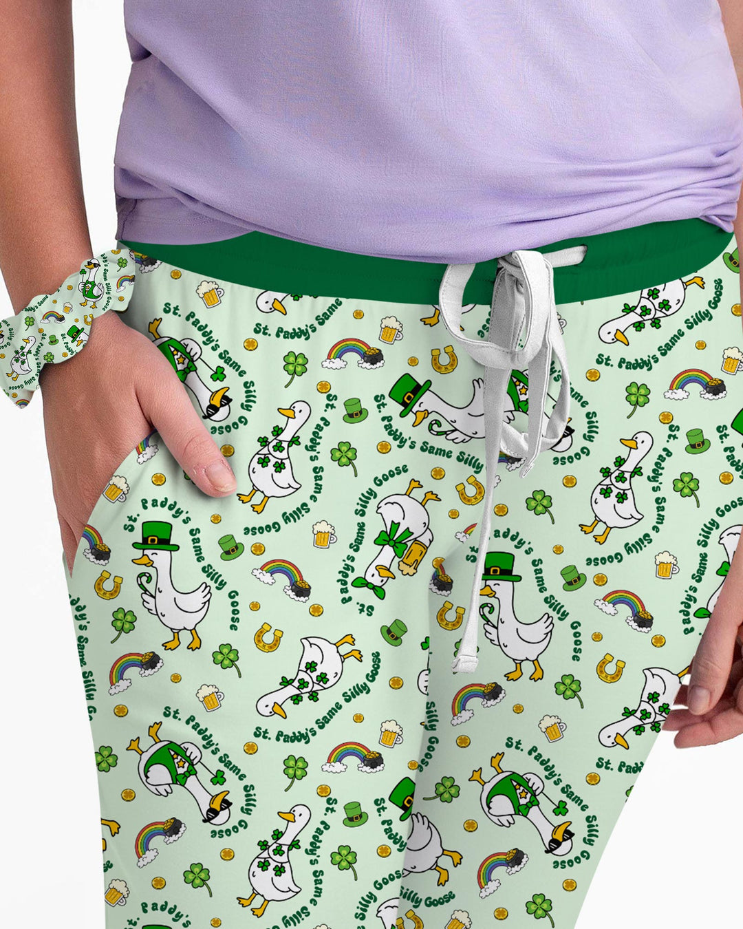 St. Patrick's Day Silly Goose Women Pajama Set