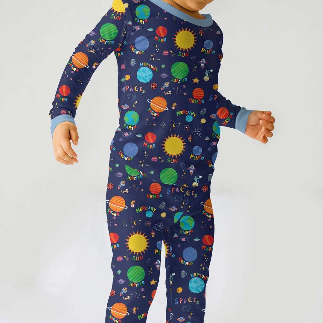 Solar Space Adventure Two Piece Long Sleeve Pajama Set