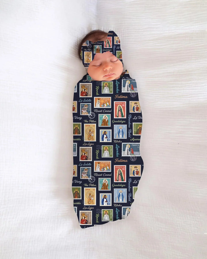 Our Lady, Around the World swaddle blanket