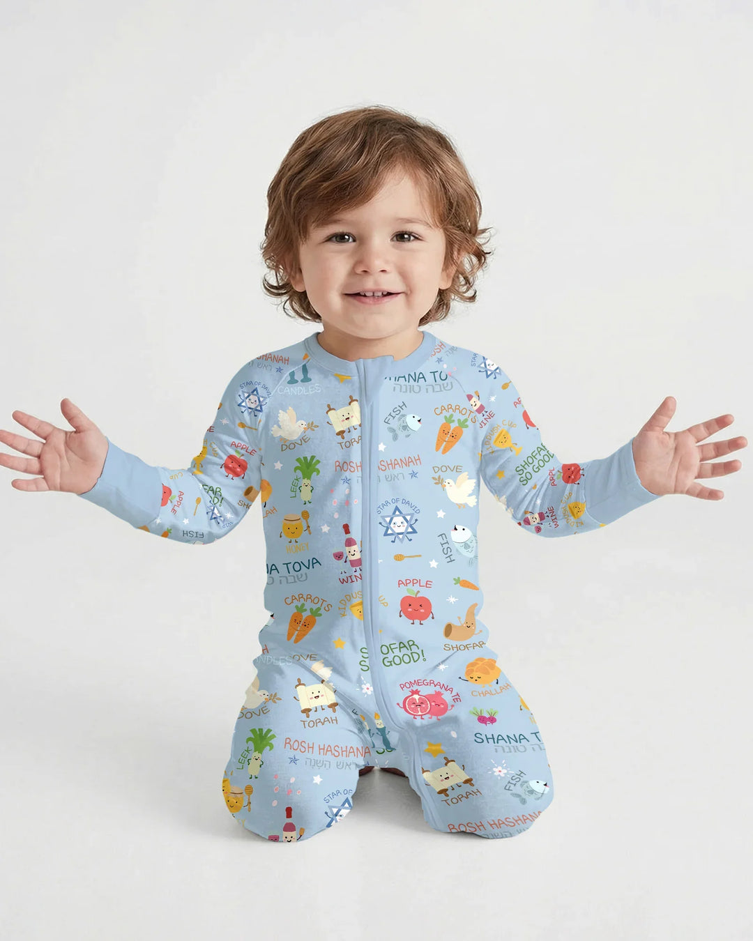 Family Rosh Hashanah Matching Bamboo Convertible Zippy