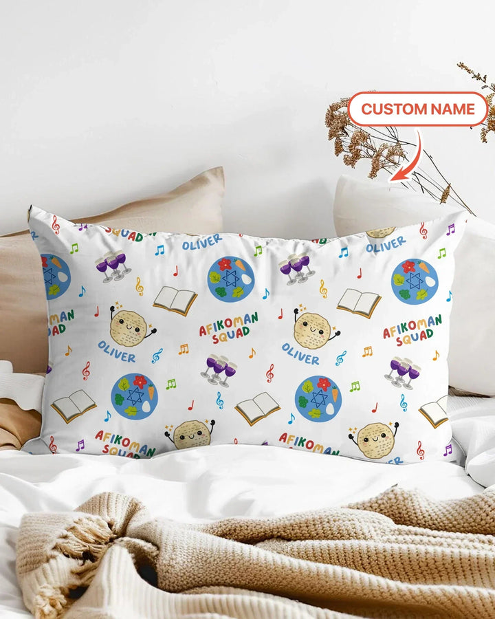 Custom Name Passover Afikoman Squad Pillow Case