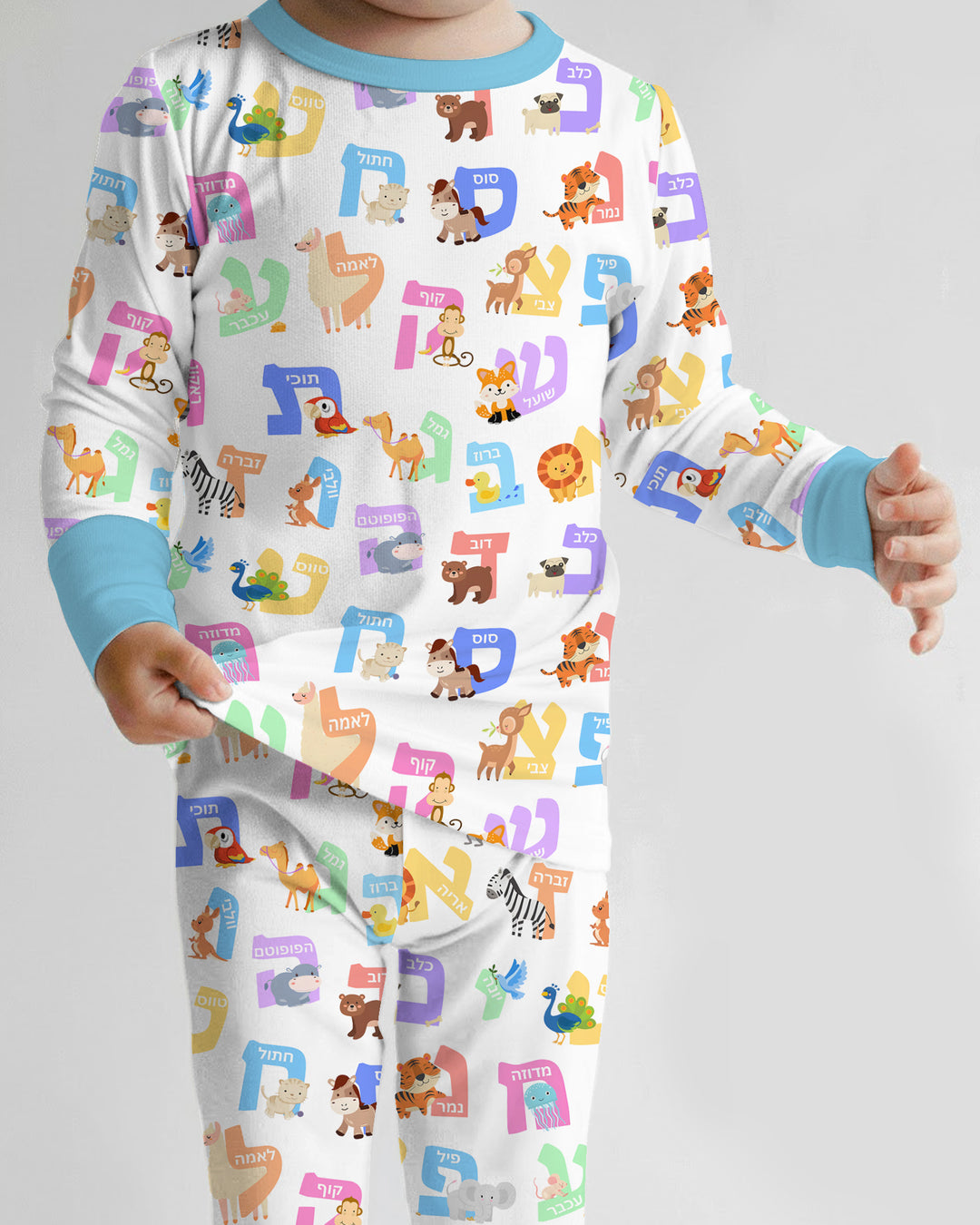 Zweiteiliges Langarm-Pyjama-Set mit Sommerfrüchten