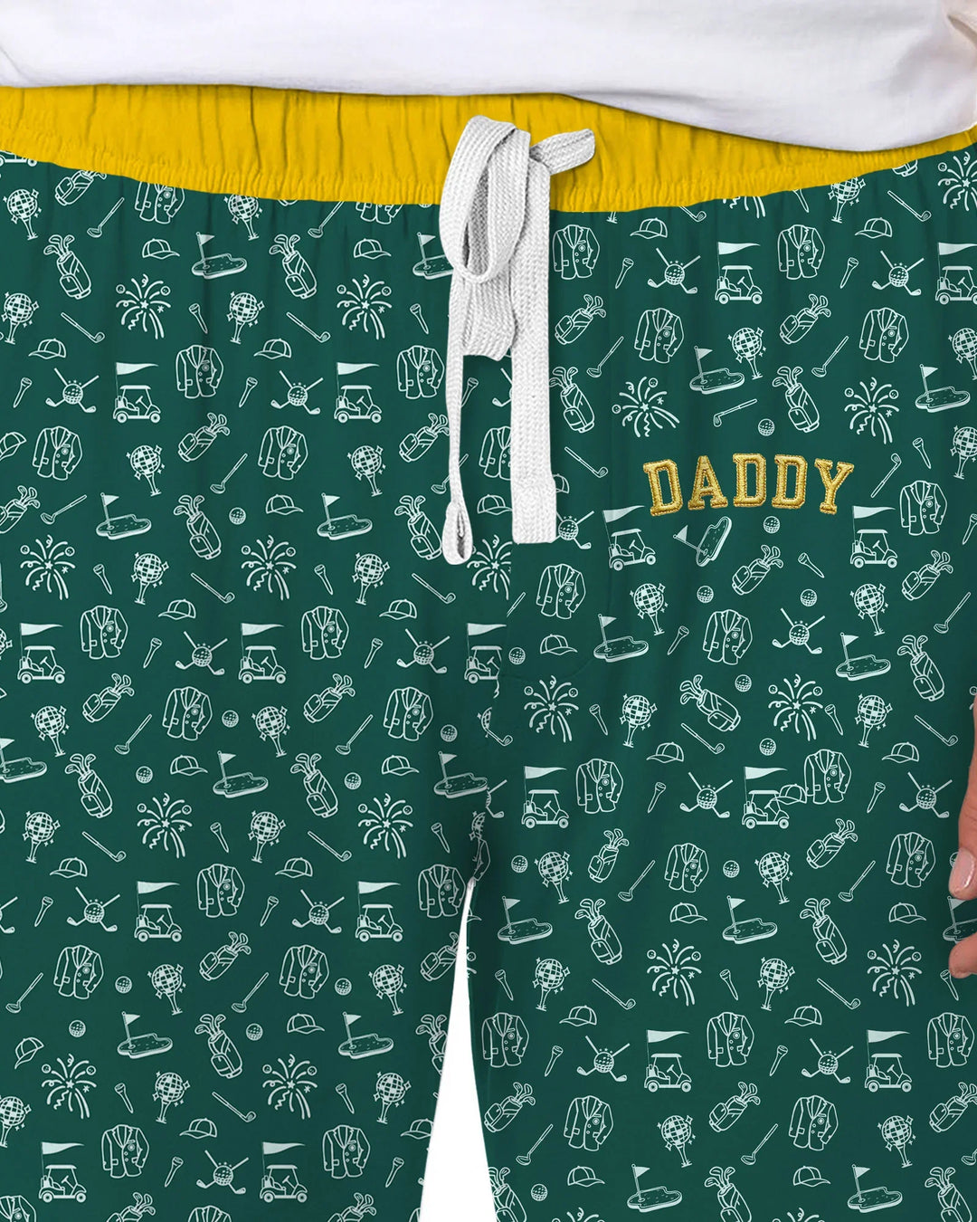Embroidered Matching With Dad Golf Club Bamboo Men's Pajama Set