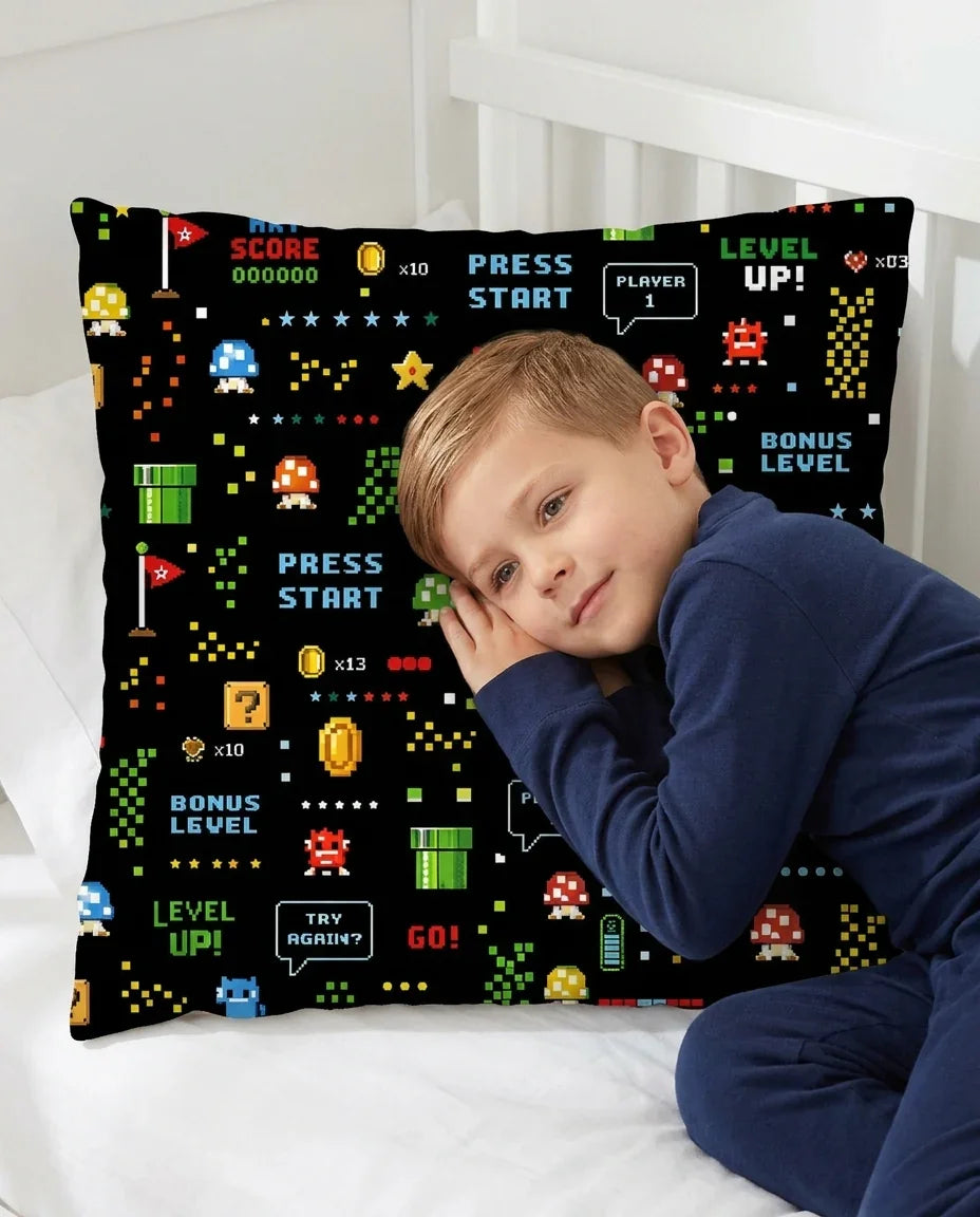 Pixel Game Lover Matching Bamboo Pillow Case