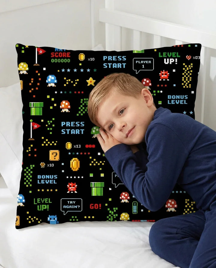 Pixel Game Lover Matching Bamboo Pillow Case