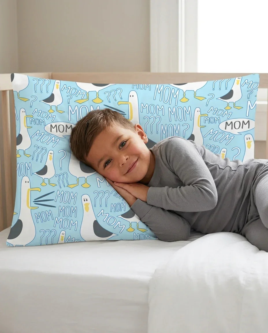 Funny Seagull MOM Bamboo Pillow Case