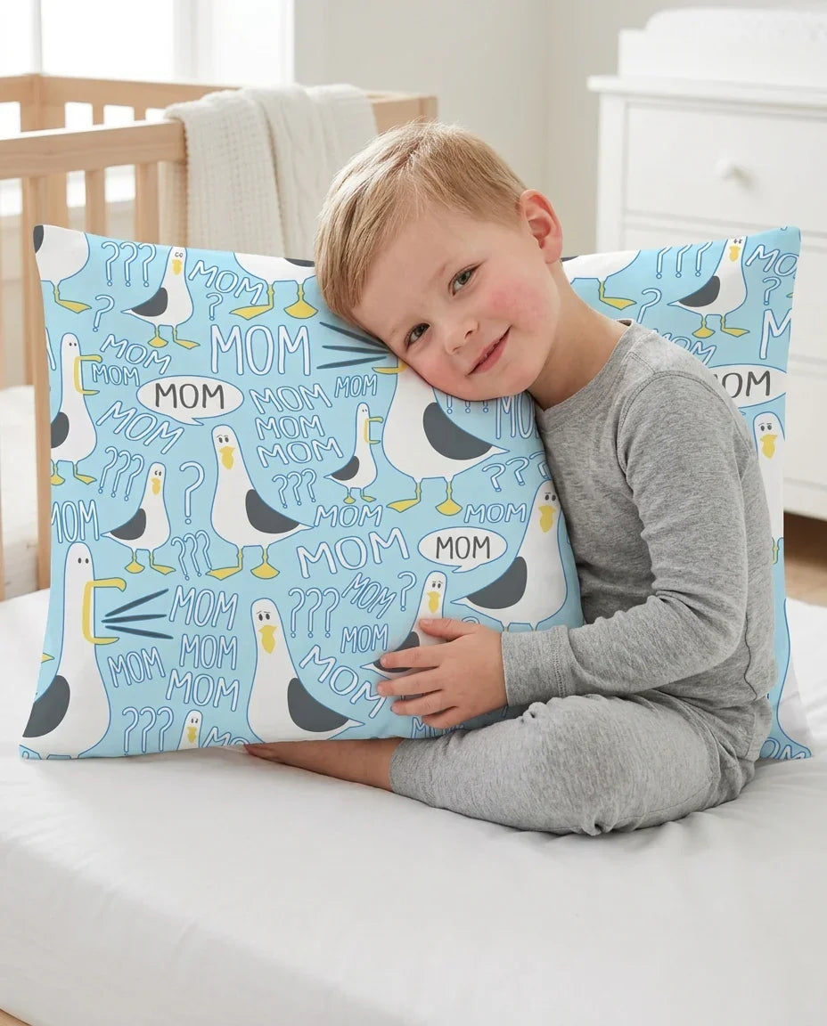 Funny Seagull MOM Bamboo Pillow Case