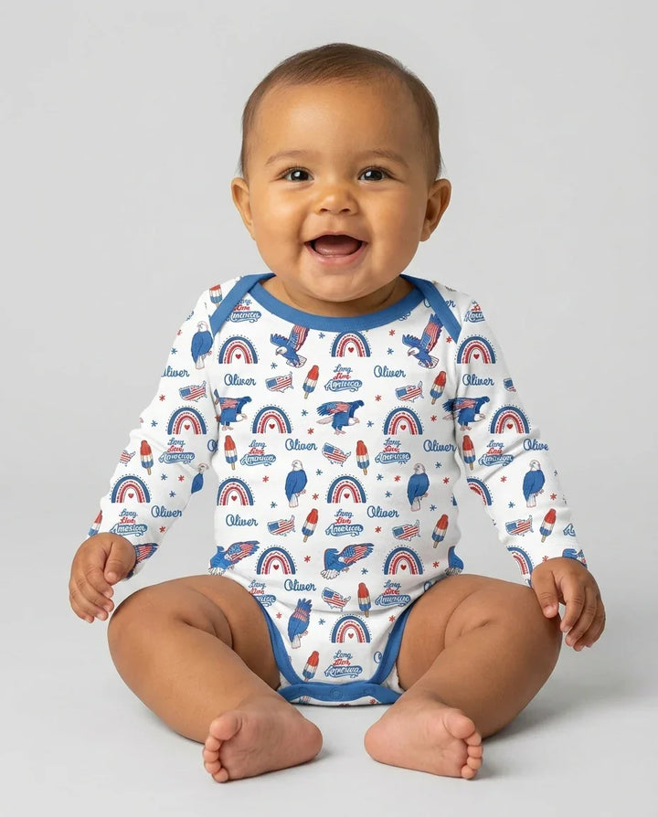 Gerippte Babykleidung mit individuellem Foto - Weich &amp; Skizzenhaft