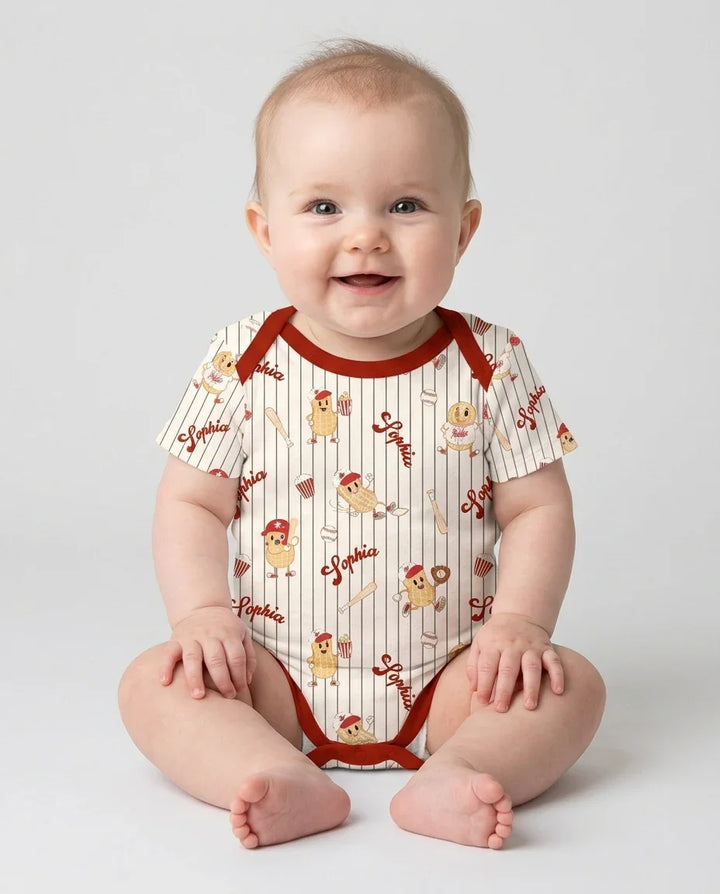 Custom Nam Retro Ballgame Bamboo Bodysuit