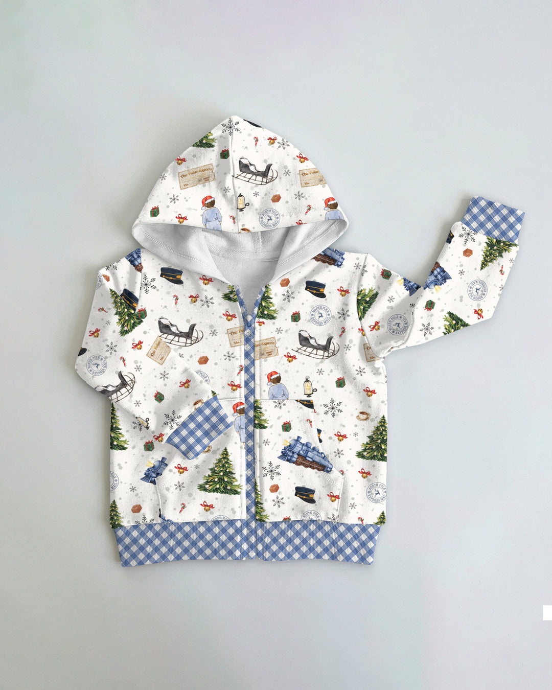 North Pole Adventure Bamboo Zip Hoodie