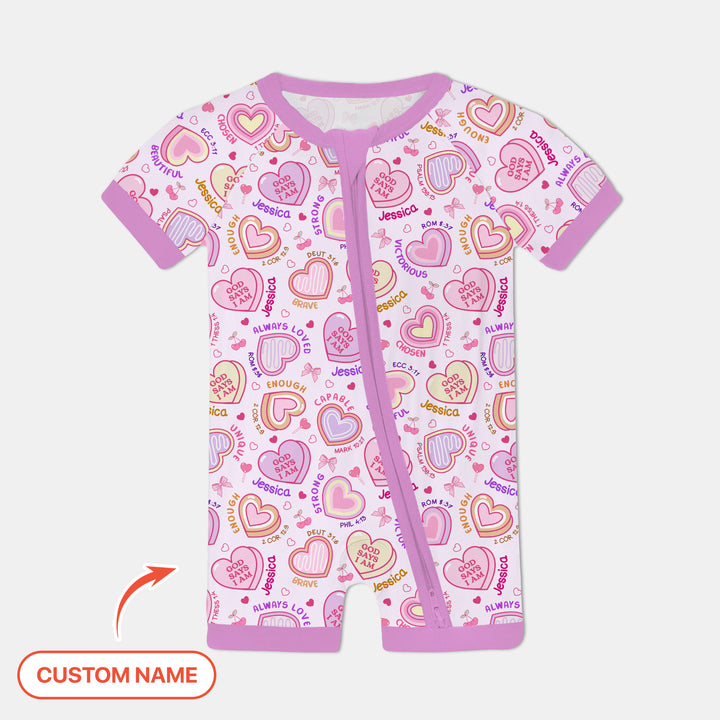 God Says I Am Sweet Heart Matching Mommy & Baby Shorty Zippy