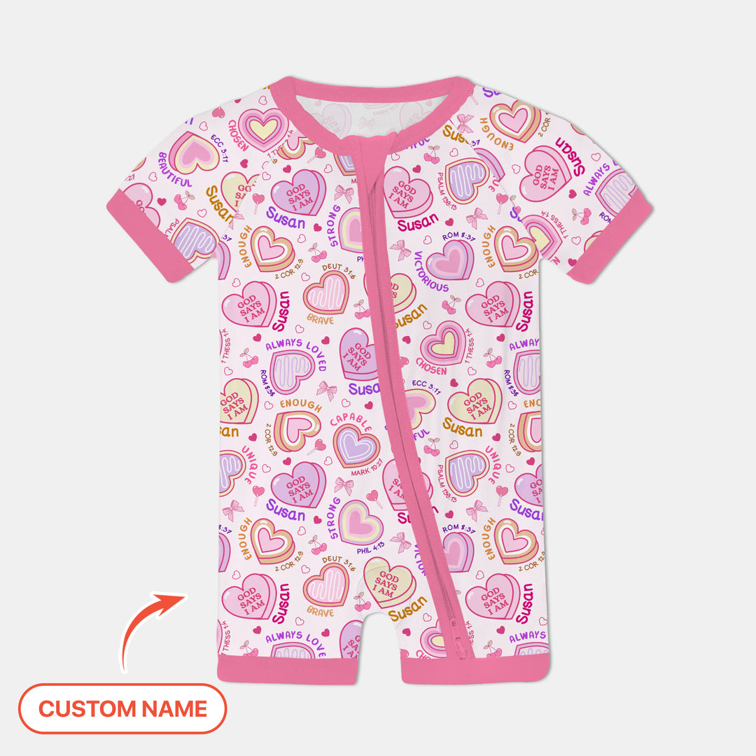 God Says I Am Sweet Heart Matching Mommy & Baby Shorty Zippy