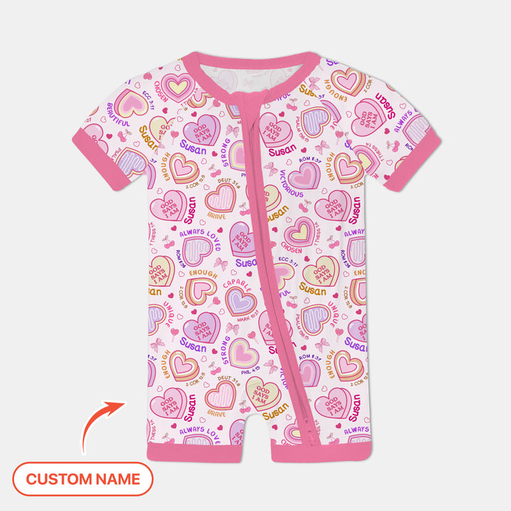 God Says I Am Sweet Heart Matching Mommy & Baby Shorty Zippy