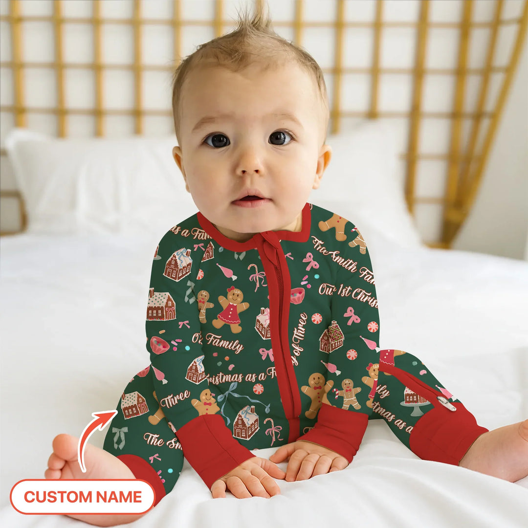 Custom Name Family Gingerbread Convertible Zippy