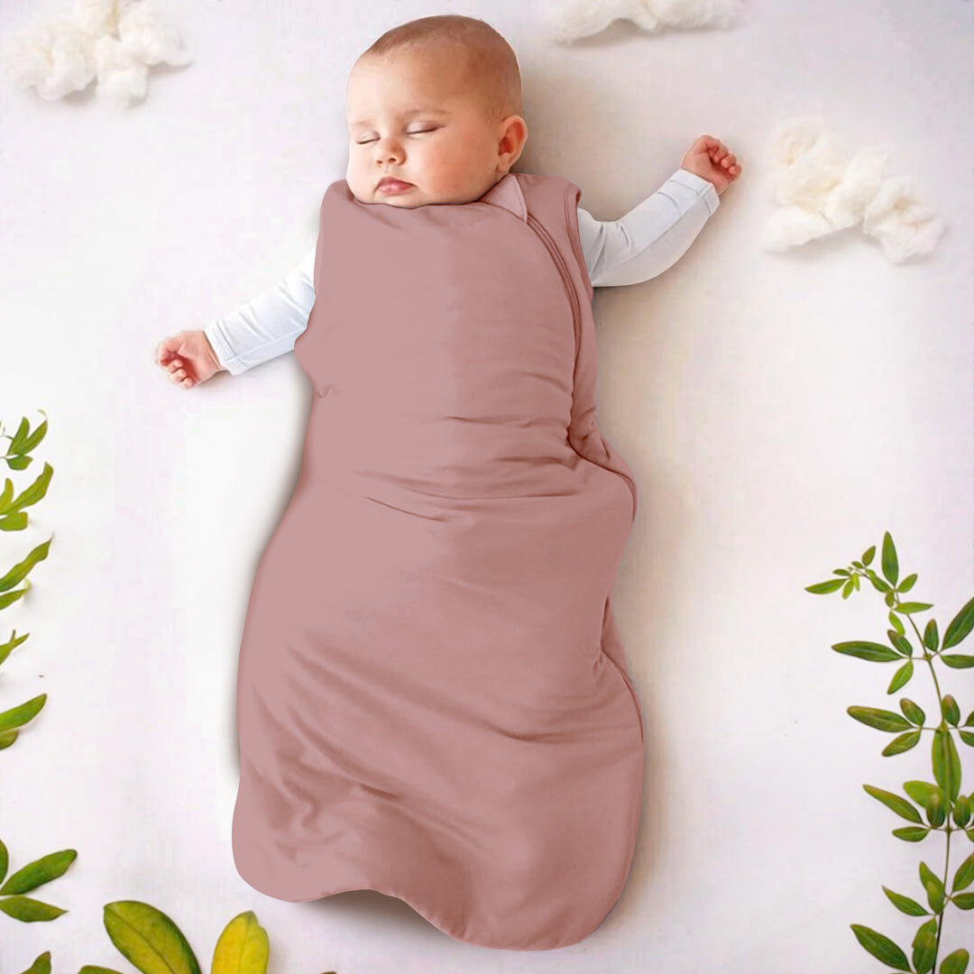 Staubiger rosa Baby Schlafsack Bambus - weich & eng