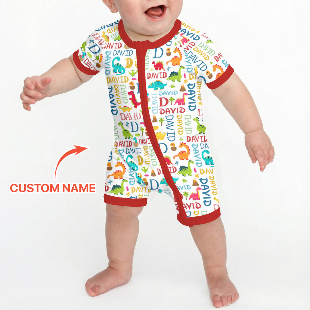 Personalized Fantasy Dinosaur Word Shorty Zippy