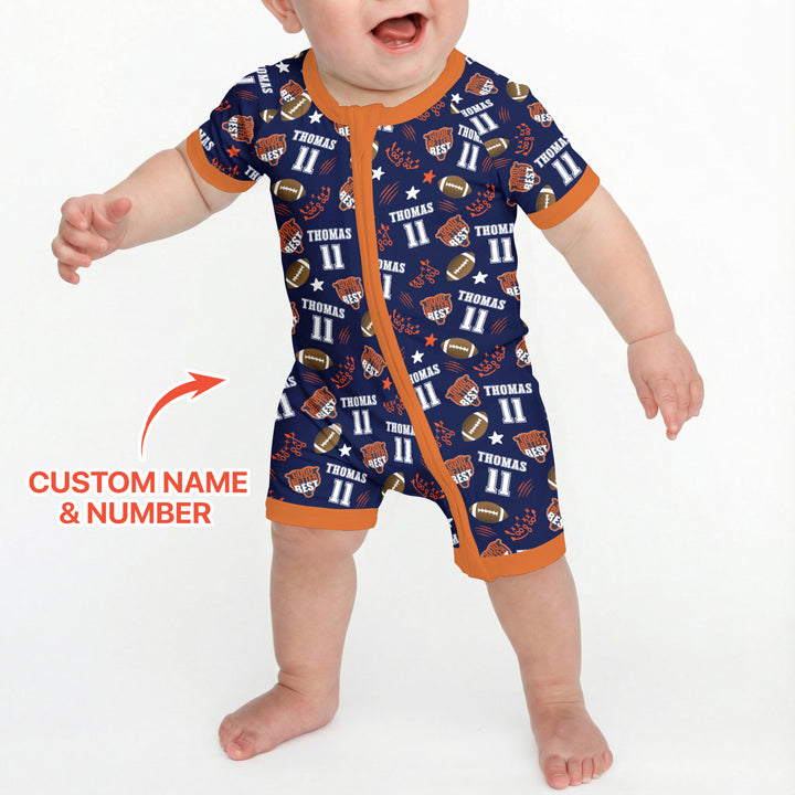 Custom Name Football Good Better Best Shorty Zippy